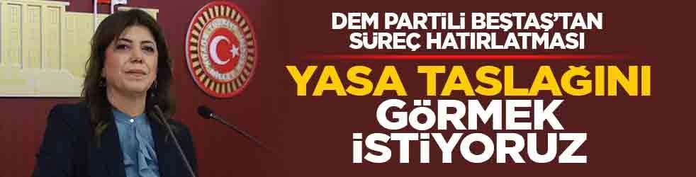 DEM Partili Beştaş’tan süreç hatırlatması: "Yasa taslağını görmek istiyoruz"