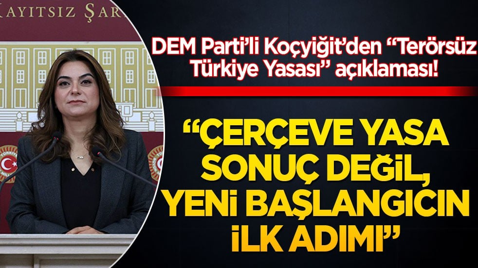 DEM Parti’li Koçyiğit’den “Terörsüz Türkiye Yasası” açıklaması! “Çerçeve yasa sonuç değil, yeni başlangıcın ilk adımı”