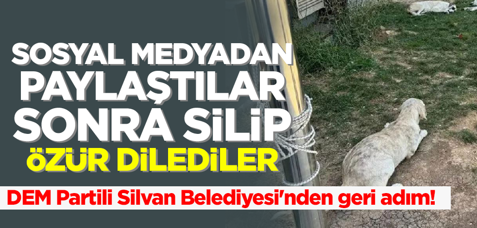 DEM Partili Silvan Belediyesi'nden geri adım! Önce paylaşıp sonra silerek özür dilediler