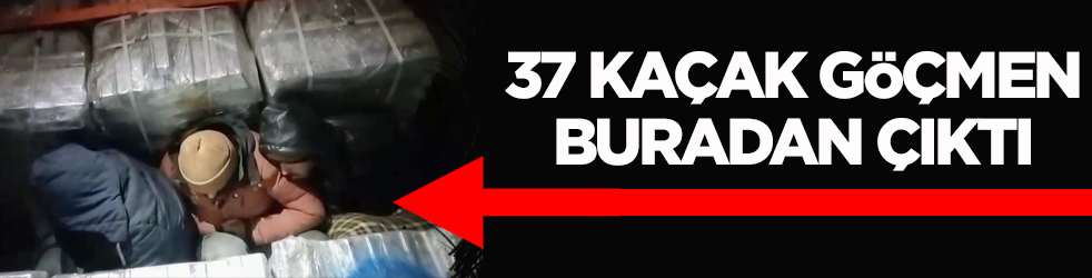 Demir yüklü TIR'dan 37 kaçak göçmen çıktı