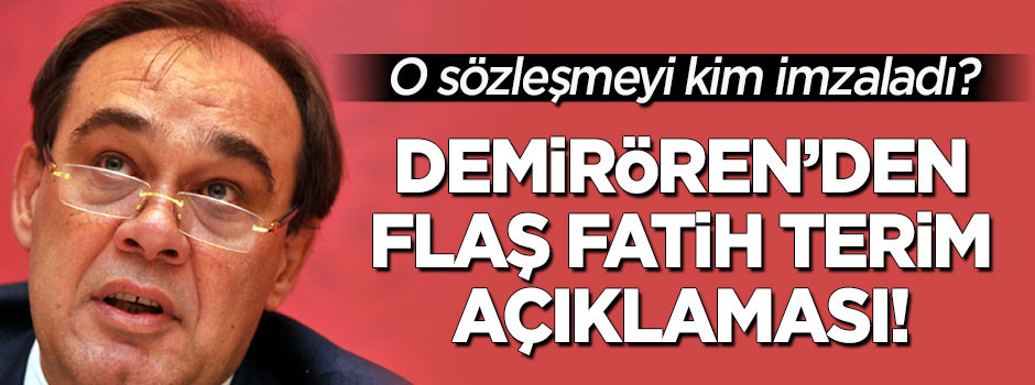 Demirören'den flaş 'Fatih Terim' açıklaması!