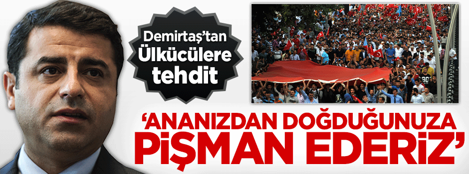Demirtaş: Ananızdan doğduğunuza pişman ederiz