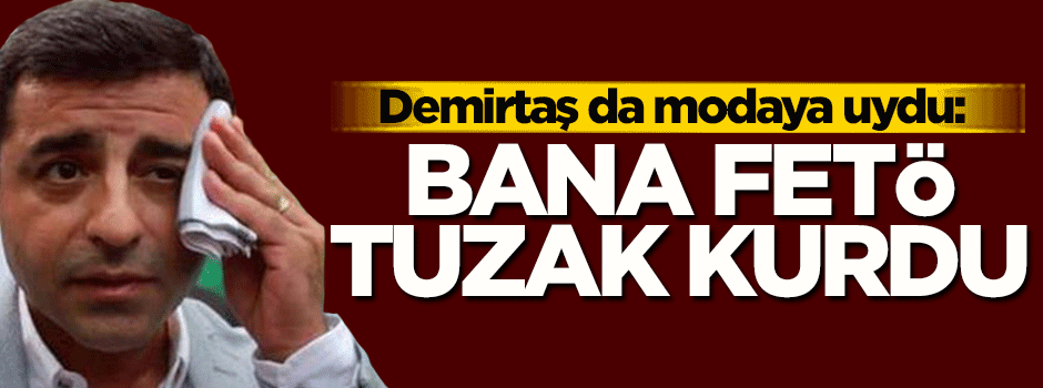Demirtaş: Bana FETÖ tuzak kurdu