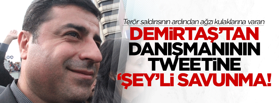 Demirtaş, 'danışmanının tweeti'ni savundu!