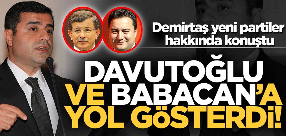 Selahattin Demirtaş, Ahmet Davutoğlu'nun yeni partisi hakkında konuştu