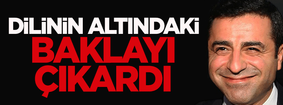 Demirtaş dilinin altındaki baklayı çıkardı