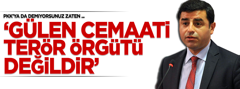 Demirtaş: Gülen cemaati terör örgütü değil