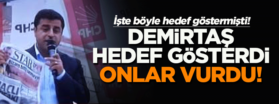 Demirtaş hedef gösterdi, onlar vurdu!