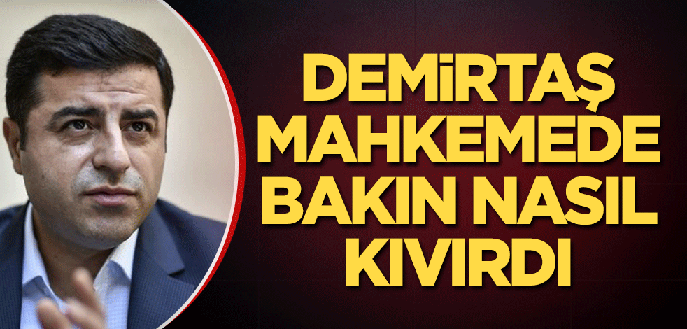 Demirtaş mahkemede bakın nasıl kıvırdı!