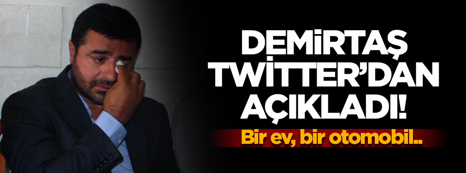 Demirtaş mal varlığını açıkladı!