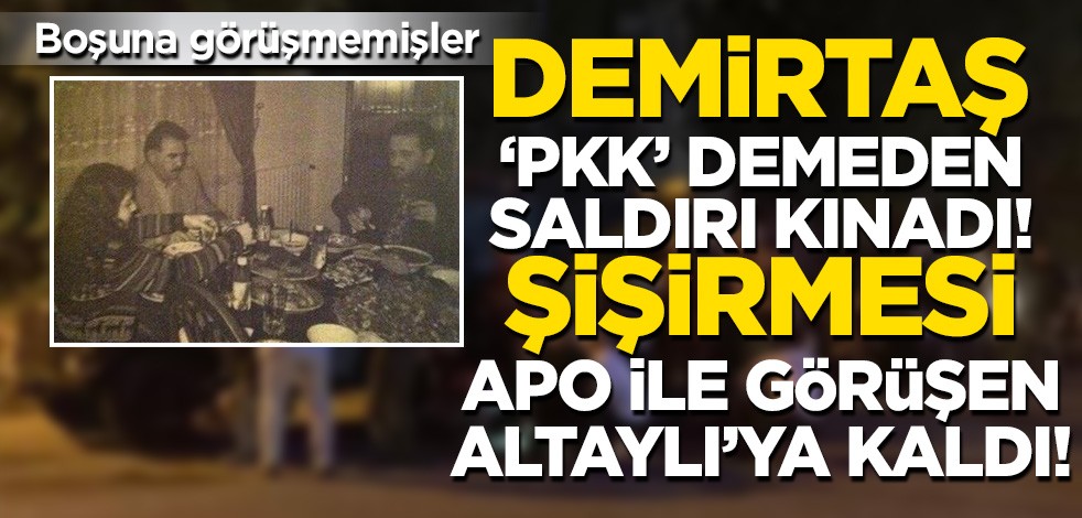 Demirtaş, "PKK" demeden kınadı! Şişirmesi Apo ile Bekaa'ya gidip görüşen Altaylı'ya düştü