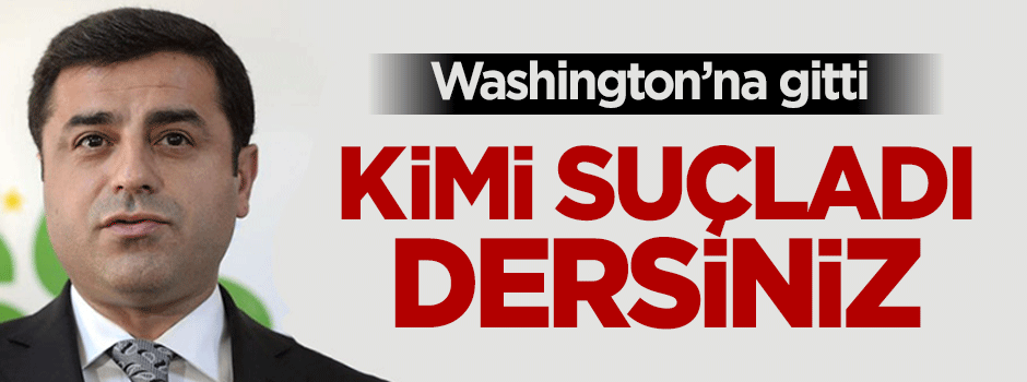 Demirtaş, Washington’da Türkiye'yi suçladı!