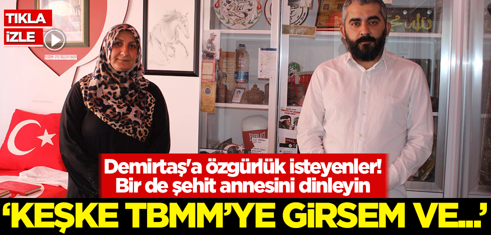 Demirtaş'a özgürlük isteyenler! Bir de şehit annesini dinleyin