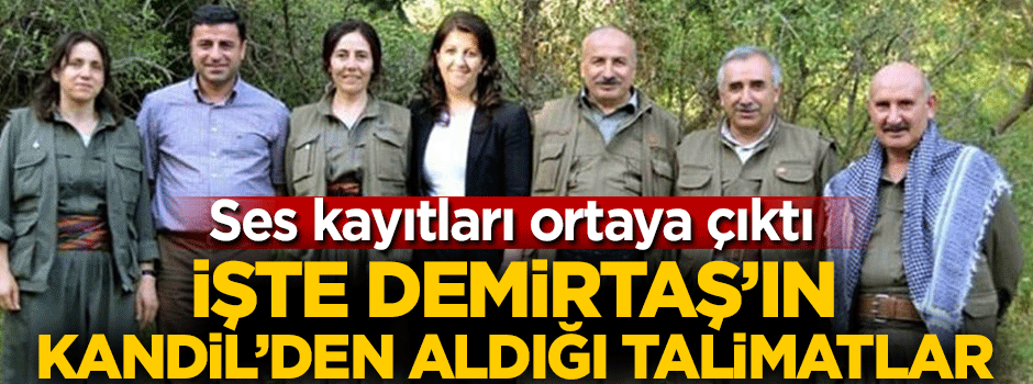 Demirtaş'ın Kandil'den aldığı talimatlar ortaya çıktı
