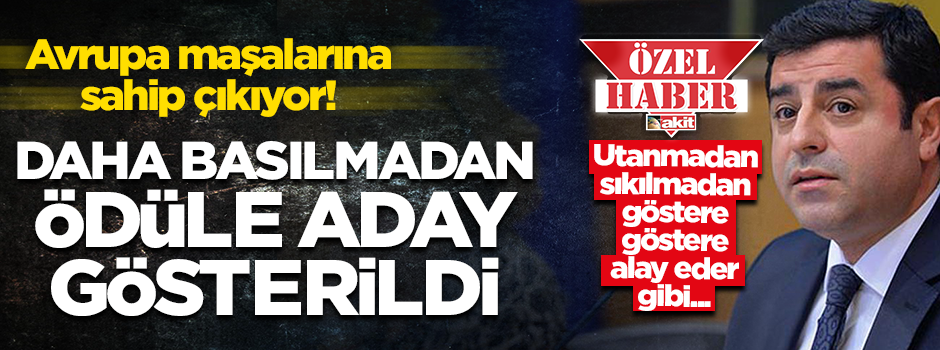 Demirtaş’ın kitabını daha basılmadan ödüle aday gösterdiler!