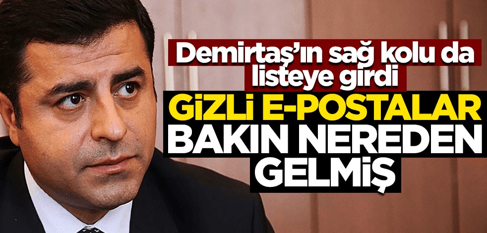Demirtaş'ın sağ kolu da terör listesine alındı! Gizli e-postalar bakın nereden gelmiş