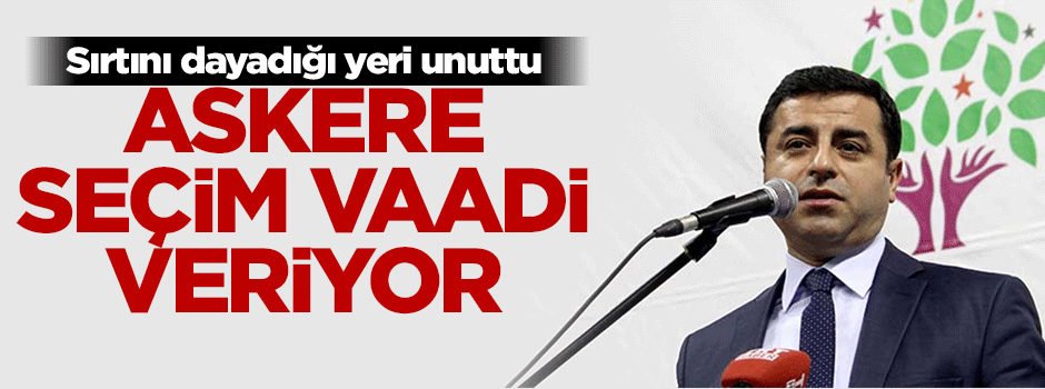 Demirtaş'tan askere seçim vaadi
