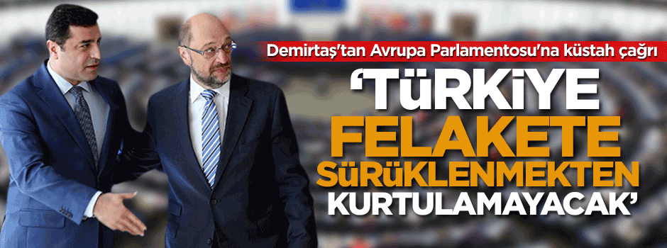 Demirtaş'tan Avrupa Parlamentosu'na küstah çağrı