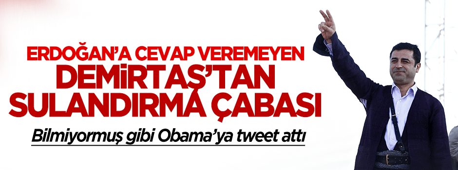 Demirtaş'tan Barack Obama'ya tweet!