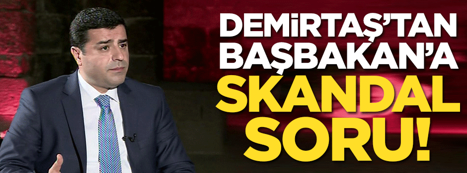 Demirtaş'tan Başbakan'a skandal soru!