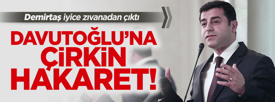 Demirtaş'tan Davutoğlu'na ağır hakaret!