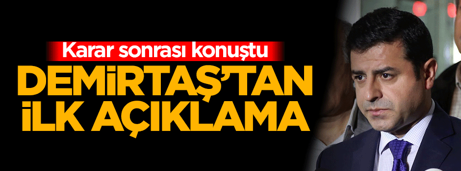 Demirtaş'tan dokunulmazlık açıklaması!