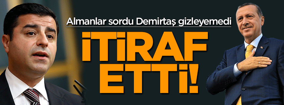 Demirtaş'tan Erdoğan itirafı!