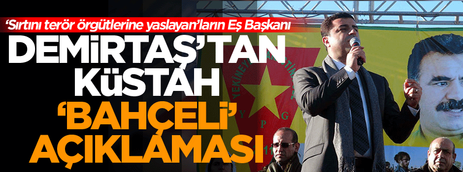Demirtaş’tan küstah 'Bahçeli' açıklaması