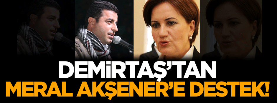 Demirtaş'tan Meral Akşener'e destek!