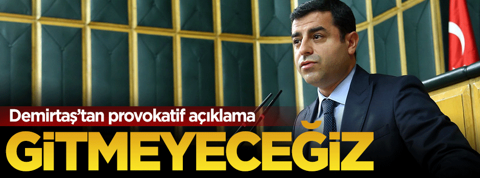 Demirtaş'tan provokatif açıklama: İfade vermeye gitmeyeceğiz