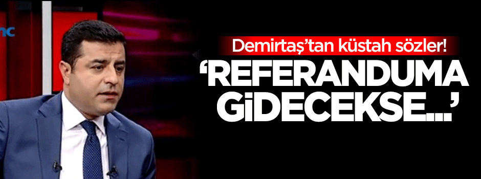 Demirtaş'tan referandum açıklaması