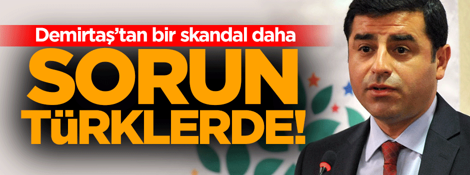 Demirtaş'tan skandal açıklama!
