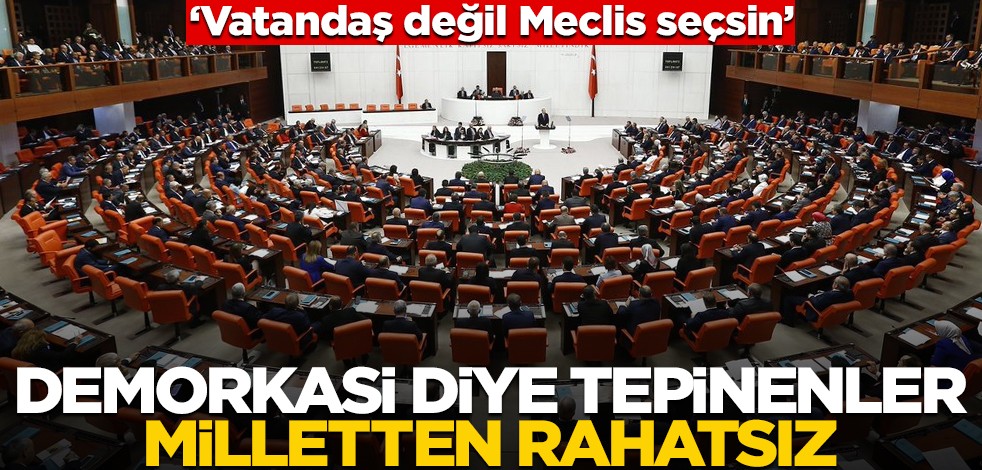 Demokrasi diye tepinenler milletten rahatsız! ‘Vatandaş değil Meclis seçsin’