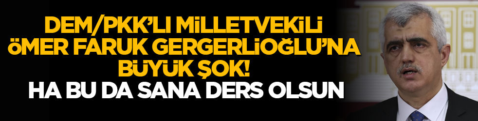 DEM/PKK'lı milletvekili Ömer Faruk Gergerlioğlu'na büyük şok! Ha bu da sana ders olsun