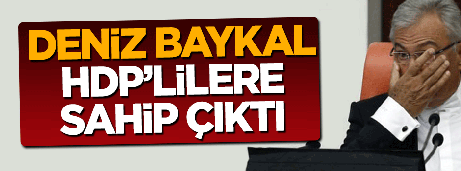 Deniz Baykal HDP'lilere kalkan oldu