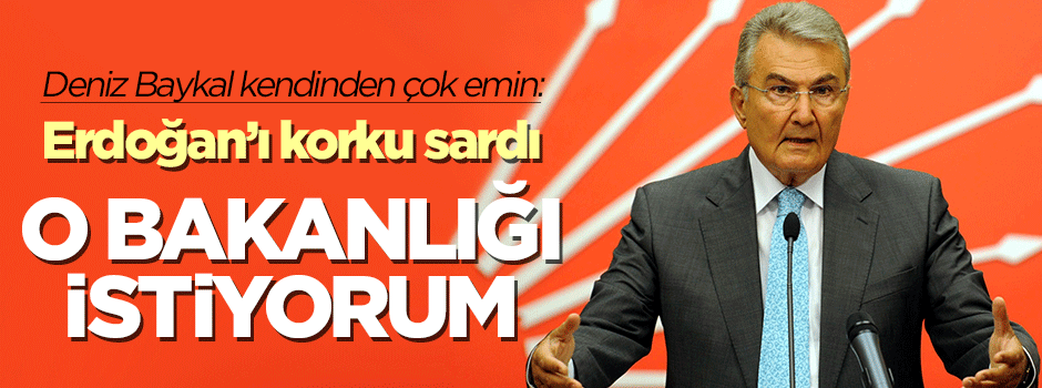 Deniz Baykal: O bakanlığı kesin almamız gerekiyor