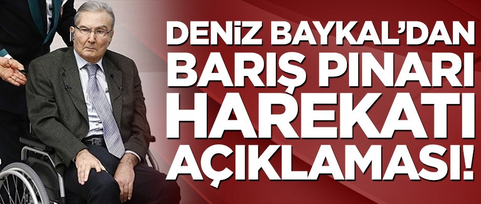 Deniz Baykal'dan Barış Pınarı Harekatı açıklaması!