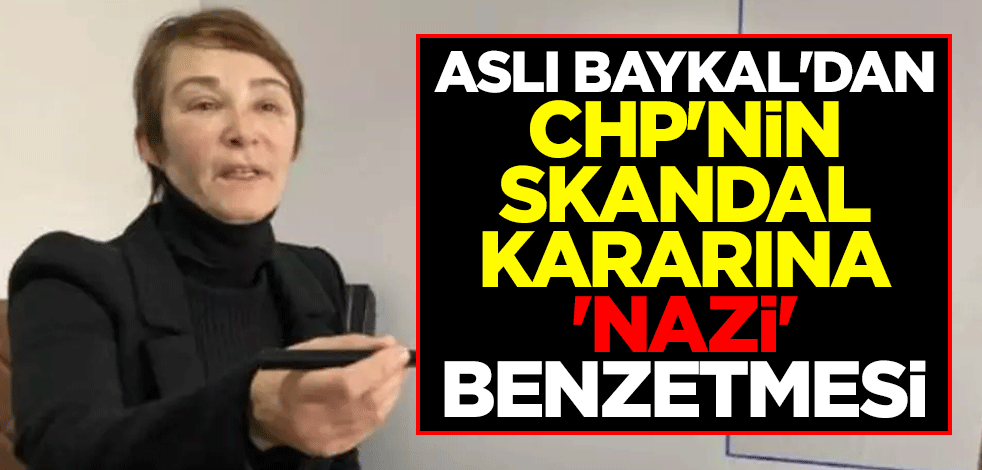 Deniz Baykal'ın kızı Aslı Baykal'dan CHP'nin skandal kararına 'Nazi' benzetmesi
