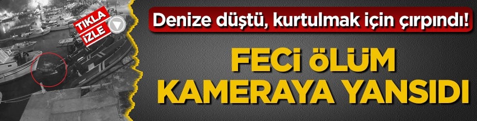 Denize düştü, kurtulmak için çırpındı! Feci ölüm kameraya yansıdı