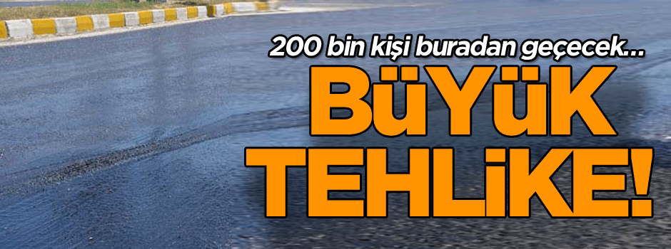 Denizli'de aşırı sıcak asfaltı eritti!