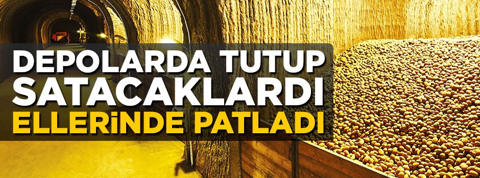Depolarda tutulan patatesler stokçuların elinde patladı
