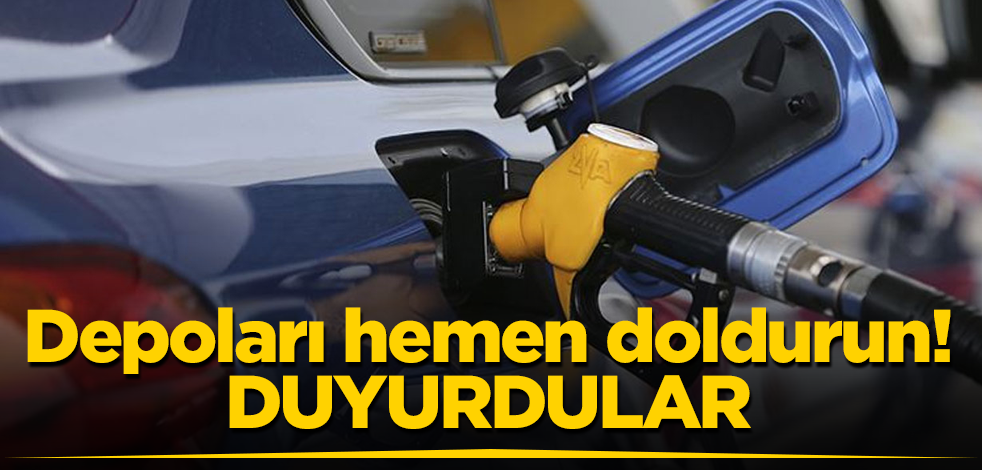 Depoları hemen doldurun! Duyurdular