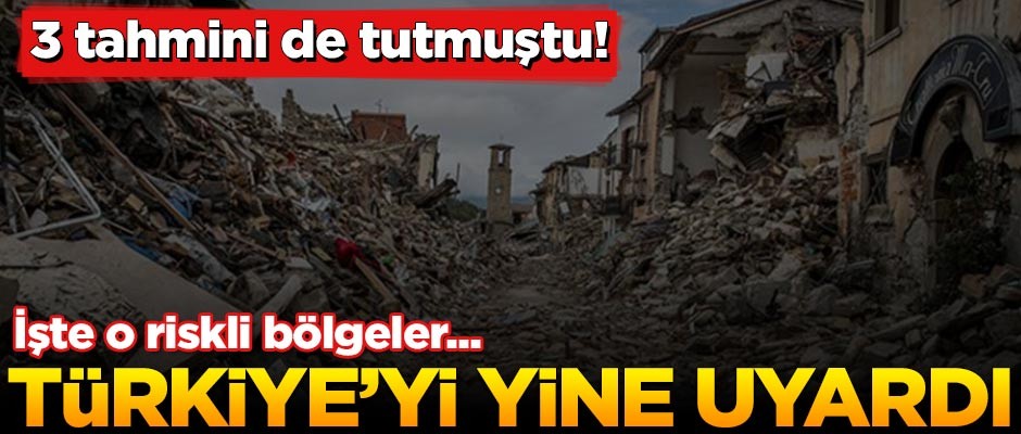 Deprem tahmincisi Hoogerbeets yine uyardı! İşte o riskli bölgeler