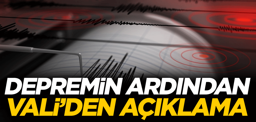 Depremin ardından Vali'den açıklama