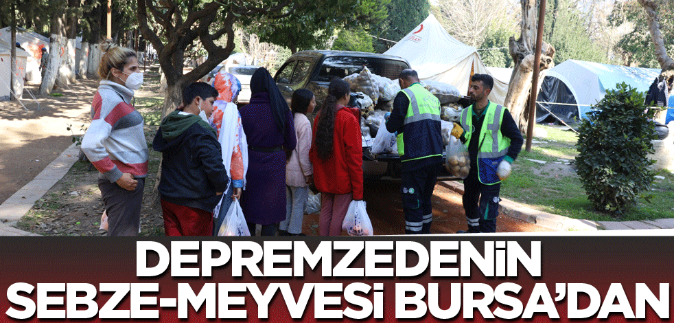 Depremzedenin meyve-sebzesi Bursa’dan