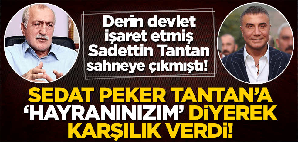 Derin devlet işaret etmiş Sadettin Tantan sahneye çıkmıştı! Sedat Peker Tantan'a 'hayranınızım' diyerek karşılık verdi