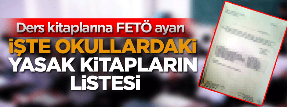 Ders kitaplarına FETÖ ayarı