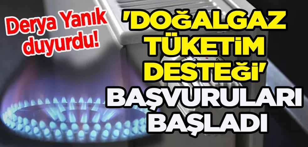 Derya Yanık duyurdu! 'Doğalgaz Tüketim Desteği' başvuruları başladı