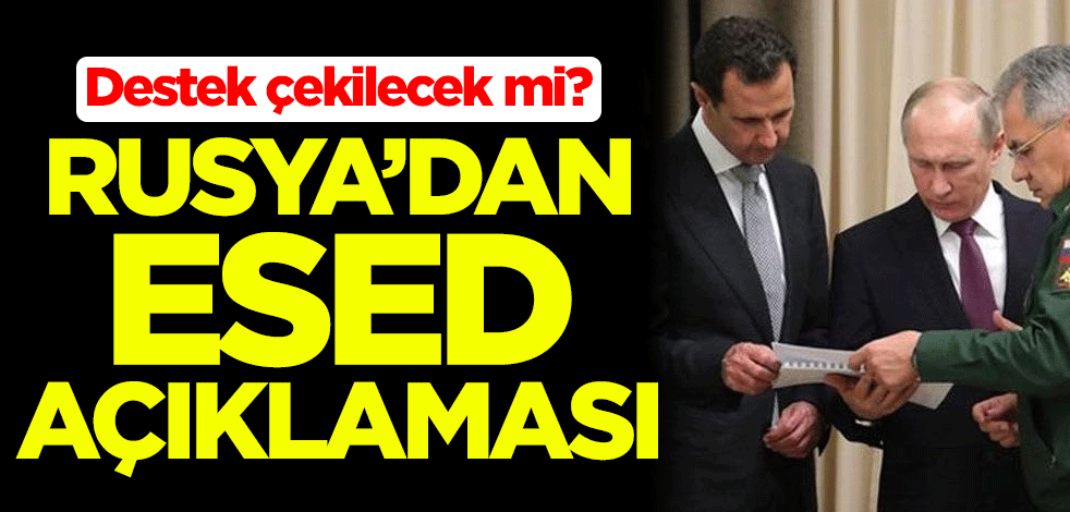 Destek çekilecek mi? Rusya'dan Esed açıklaması