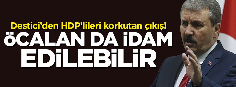 Destici: Öcalan da idam edilebilir
